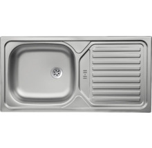 Spüle aus Edelstahl mit Abtropffläche