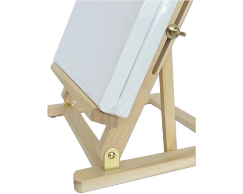 Hölzerne Staffelei mit Leinwand
