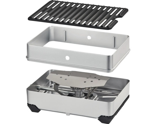 Tragbarer Gaskocher mit Grillrost und Rahmen