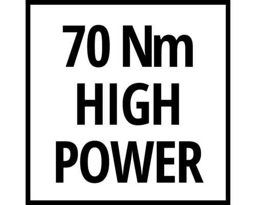 Symbol für hohes Drehmoment von 70 Newtonmeter