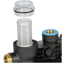 Wasserfilter mit Filterelement und durchsichtigem Deckel