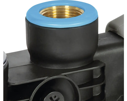 Detailansicht einer Armatur mit Gewindeanschluss