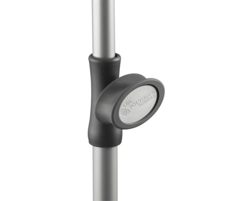 Schneider Schirme Logo an einem Sonnenschirm