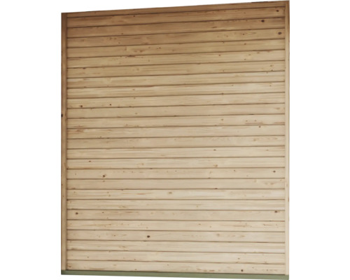 Holzwand mit horizontalen Brettern für den Außenbereich