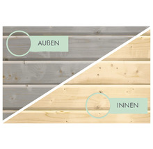 Holzwand für den Außen- und Innenbereich