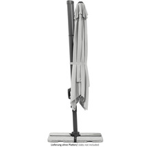 Geschlossener Ampelschirm mit Ständer ohne Platten