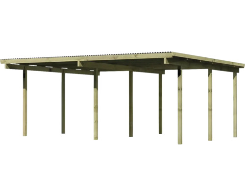 Carport aus Holz mit Dach