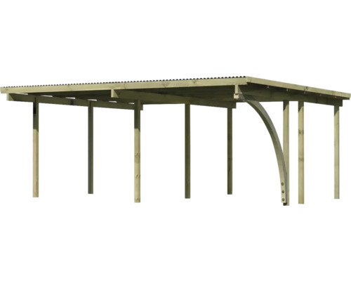Holzunterstand mit Dach