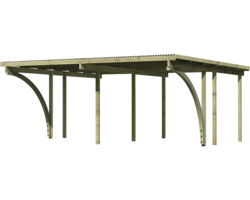 Holz Carport mit Flachdach