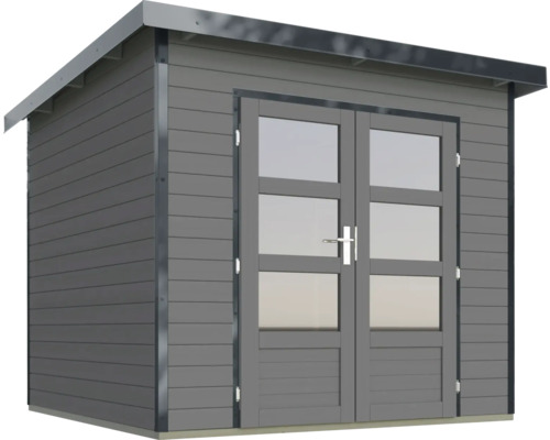 Gartenhaus aus Holz mit Doppeltür und Fenstern