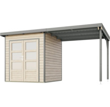 Holzgartenhaus mit Doppeltür und Überdachung