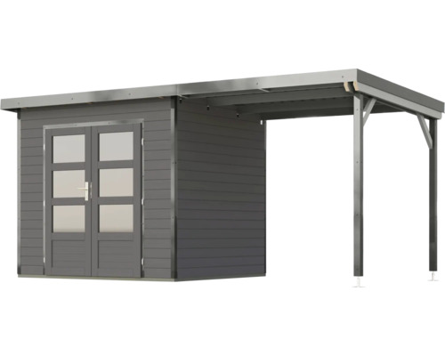 Gartenhaus mit Anbau aus Holz