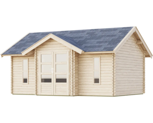 Holzgartenhaus mit Doppeltür und Dachschindeln