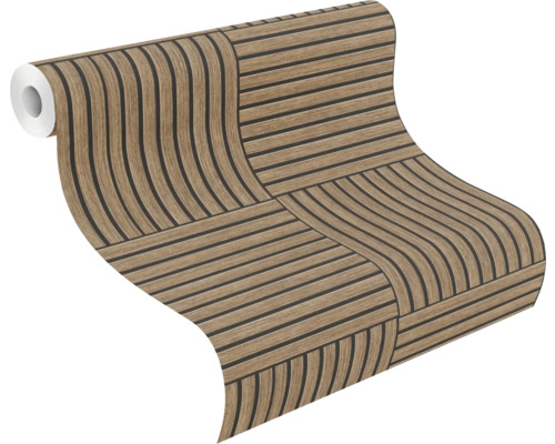 Tapetenrolle mit Holzplankenmuster