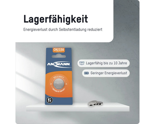 Ansmann CR2330 Knopfzelle in Verpackung