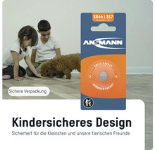 Ansmann Knopfzelle SR44 357 mit Kindersicherheitsverpackung