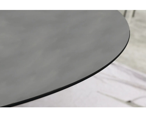 Detailansicht einer runden Tischplatte