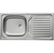 Spüle aus Edelstahl mit Abtropffläche