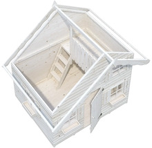Spielhaus aus Holz mit Leiter zum Klettern