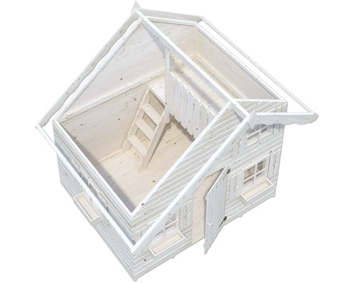 Spielhaus aus Holz mit Leiter zum Klettern