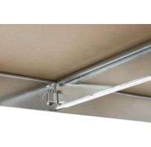 Detailansicht eines Metalldeckels mit Befestigung