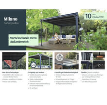 Milano Gartenpavillon mit Aluminiumstruktur und Zubehör