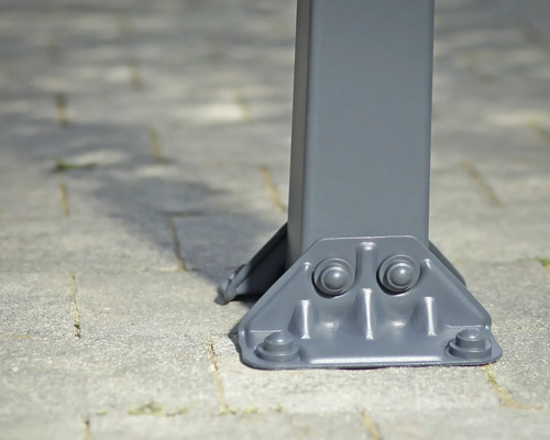 Befestigungspfosten für Terrassenüberdachung aus Metall