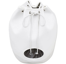 Weiße Seesack Tasche mit Kordelzugverschluss