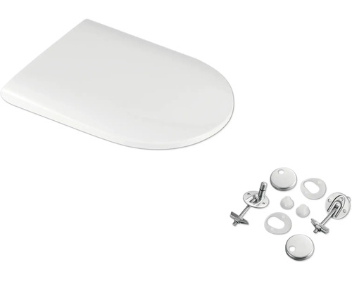 Toilettendeckel aus Kunststoff mit Befestigungsmaterial