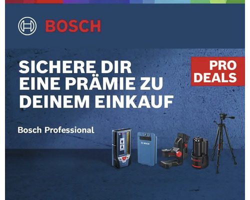 Bosch Professional Angebot: Sichere dir eine Prämie zu deinem Einkauf mit Nivelliergeräten und Stativen.
