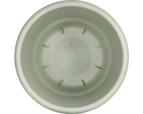 Innenansicht eines runden, grünen Blumentopfuntersetzers der Marke Elho