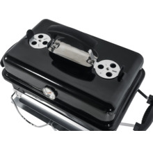 Tragbarer Holzkohlegrill mit Temperaturanzeige