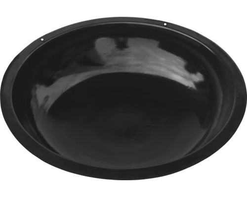 Schwarze Mörtelwanne aus Kunststoff