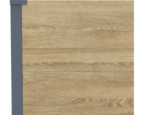 Holzoptik Paneel mit vertikaler Abschlussleiste für Wandverkleidung