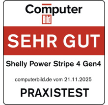 Computer Bild Sehr Gut Siegel für Shelly Power Stripe 4 Gen4