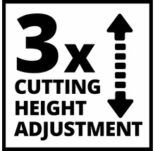 3-fache Schnitthöhenverstellung