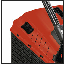 Detailansicht eines Schneeschiebers mit Schalter für Start und Stopp