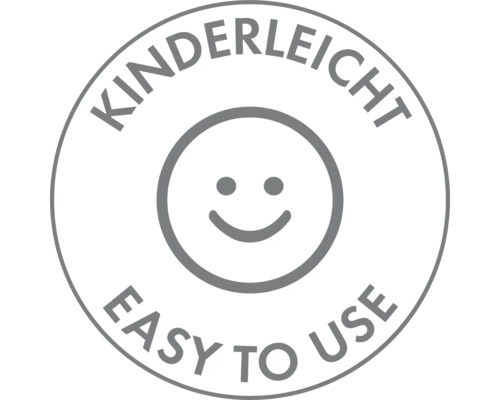 Symbol für kinderleichte Bedienung