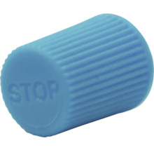 Kunststoffknopf mit der Aufschrift 'STOP'