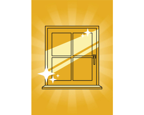 Symbol für ein sauberes Fenster