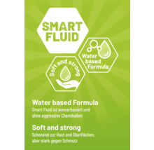 Smart Fluid Produkteigenschaften: Wasserbasierte Formel, schonend und stark.