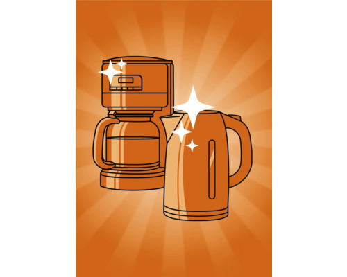 Abbildung einer Kaffeemaschine und eines Wasserkochers