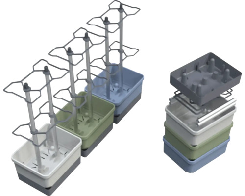 Mehrschichtiger Wurmkomposter zur Herstellung von Kompost