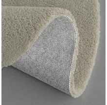 Beige Badematte mit Stoffrücken