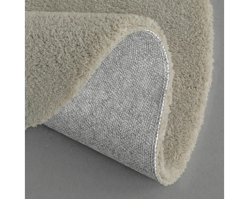 Beige Badematte mit Stoffrücken