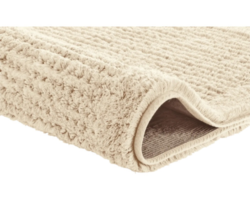 Hochflor Badteppich mit gewellter Struktur