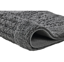 Graue Badematte mit Flor
