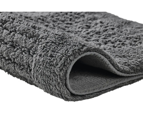 Graue Badematte mit Flor