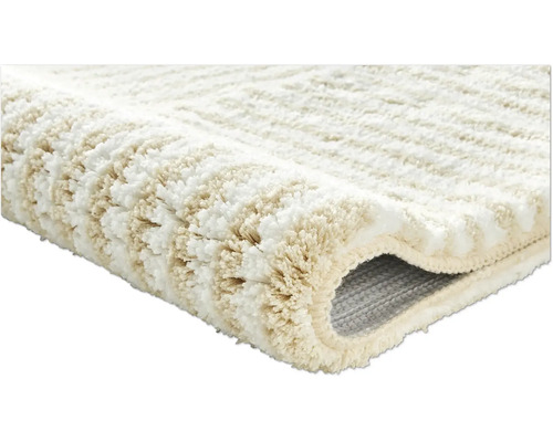 Flauschiger Badteppich mit Streifenmuster