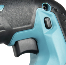 Detailansicht eines Elektrowerkzeugs mit Schalter und Sperrfunktion